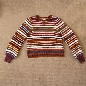 It’s our time striped multicolor sweater